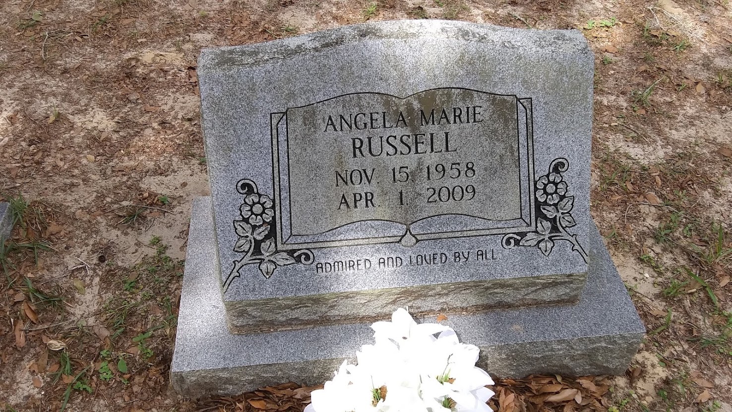 Headstone for Russell, Angela